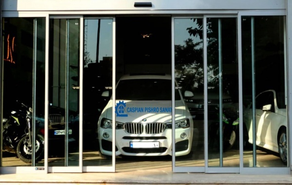 درب شیشه ای اتوماتیک تلسکوپی