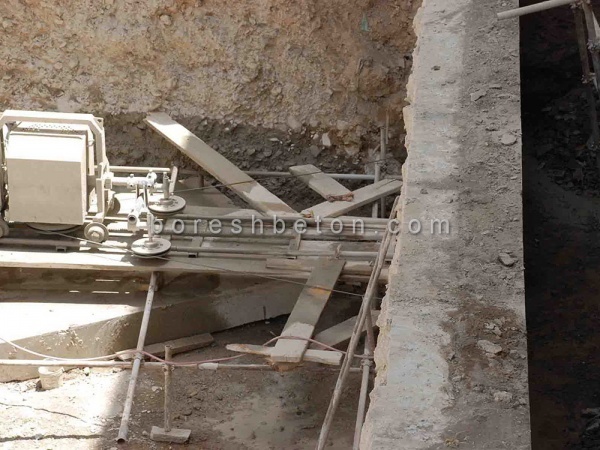 برش بتن با سیم الماسه